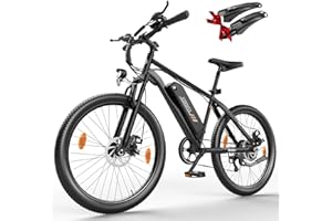 ESKUTE M100+ Electric Bike, 27.5" Electric Mountain Bike, 250W Brushless Motor, 36V 13Ah Removable Battery, LCD Display, E-MTB E-bike Electric Bicycle For Adults Men Women