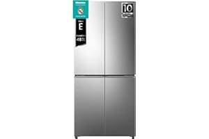 Hisense RQ5P470SEIE - Frigorífico Americano Cuatro Puertas, Eficiente Clase E, Capacidad 483 L, Conectividad WiFi, My Fresh Choice, Dual Tech Cooling, Multi-Air Flow, Inox
