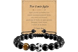SUNSH Bracciale da Uomo Bracciale Figlio Bracciale Baseball Basket Calcio Braccialetti Natale Laurea Compleanno Regalo per Figlio Regolabile Bracciale Ispiratore Uomini Ragazzi Adolescenti