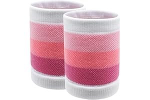 DEARBAG 2 Pièces Bandeau Poignet, Serre-Poignets Bracelets Absorbants, Sport Bandeau de Poignet en Coton Doux, Bracelet Poignet Absorbant de Sport, pour Gym Tennis Course Basket-Ball