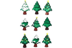 DECOFLOR Italian Pie - Pini in cialda su foglio pretagliato - Albero di Natale - Decorazione per torte natalizia commestibile - Pz. 48