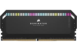 CORSAIR DOMINATOR PLATINUM RGB DDR5 RAM 32GB (2x16GB) 5200MHz CL40 Intel XMP Compatibile ICUE Memoria Per Computer - Nero (CMT32GX5M2B5200C40)