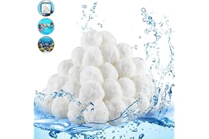 Foydream Filter Balls for Sand Filter Systems, 1300 g Pool Filter Balls Replaces 46.5 kg Filter Sand for Sand Filter, Pool Filter & Aquariums, Efficient Cleaning, Reusable