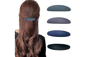 Ypkia Set di 4 fermagli per capelli da donna, sottili, medi, stile vintage, automatici, per donne e ragazze (più scuri)