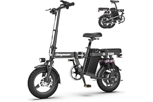 DEEPOWER K306 | Bicicletta elettrica pieghevole | 14" Bicicletta elettrica | Batteria rimovibile 48 V 10/13/17.5/20/22 Ah | Motore da 250 W | Multi-Shock | Bicicletta da città per adulti Adoles