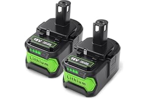 MOEUGREENBATTX 5Ah Batterie pour Ryobi One+ 18V: 2-pièces Li-ION Batterie Kompatibel P108 RB18L50 RB18L40 RB18L25 BPL-1815 BPL-1820G BPL18151 BPL1820 P104 P105 P107