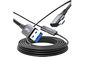 ULT-WIIQ Link Cable 7M Compatible with Quest2/Pro/Pico4 Accessories and PC/Steam VR, with Separate Charging Port VR Link Headset Cable High Speed PC Data Transfer, USB 3.0 to USB C Cable
