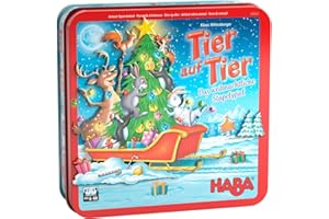 HABA 305525-Gioco impilabile, abilità per 2-4 Giocatori dai 4 Anni in su, Il Popolare Gioco Motivi Natalizi, Multicolore, 305525