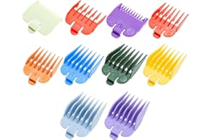 VPB 10 Pcs Hair Clipper Guards Combs,Multi Size Limit Combs for Most Clippers Trimmers,Replacement Hair Clipper attachments