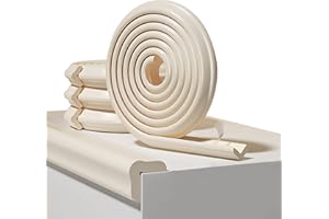 ‎LOIION Loiion Kantenschutz Baby, Weicher Extra Breit Schaumstoff Kantenschutz für Möbel, Selbstklebend Tischkantenschutz und Eckenschützer, Kantenschutz für Scharfe Möbel Ecken & Tischschutz (2m Weiß)
