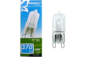 Pack of 5 x G9 28W=40W Brightness Bulbs Kosnic Branded 240V Volt Mains Dimmable C Rated Long Life Eco Halogen Energy Saving Bulbs Capsules Lamps Safety Fused 2000 Hour Individually Boxed UK Stock