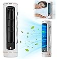 STAYOUNG Desktop Tower Fan - 3 Speed Desktop Fan, 36dB Silent Cooling Fan, 30CM Portable Small Tower Fan, Bedroom Office Desktop Silent Bladeless Fan (White)