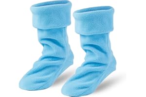 Fadcaer Kids Winter Warm Lined Welly Socks Fleece Welly Socks For Kids Childrens Thermal Winter Fleece Welly Wellington Boot Liners Socks Warm Rain Boot Liners for Boys and Girls