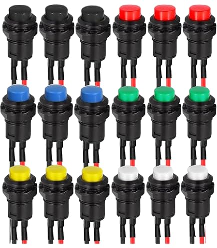 Interruttore A Pulsante Momentaneo In Metallo Con Luce A LED Per Auto Da 12 V E 16 Mm Blu~p120933366 - Foto 6