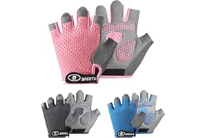 Mecmbj Gant Velo Enfant, Gants de Cyclisme pour Enfant 9-13 Ans, Demi Doigt Gants De Sport Antidérapants, pour Vélo Scooter Patinage à roulettes Randonnée Montagne Escalade(Gris)