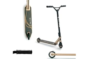 ‎SPORTPLUS SportPlus Stunt/Freestyle Scooter Pro, eloxierter Aluminiumrahmen, ABEC 9 Kugellager,4-fach verschraubte Lenkerklemme, 100mm PU-Wheels mit ALU Kern, TPR Handgriffe