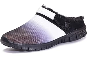 Eagsouni Clogs Hausschuhe Herren Damen Winter Gartenschuhe Haus Pantoffeln Warme Plüsch Gefüttert Gartenclogs rutschfeste Schlappen Schuhe