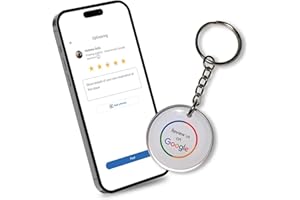 UPGRAVING Smart Google Review Keychain for Instant Customer Feedback-Tap Tag Keychain- NFC Tap-to-Share Digital Contact Card, tap- Direct Google Review Link, White