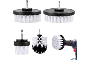 Ciusdkler 4 Pièces Brosse Nettoyage Perceuse Set 2''/ 3.5''/ 4''/ 5'' - Blanc pour Baignoires, Éviers de Salle de Bain, Éviers de Cuisine, Murs de Cuisine