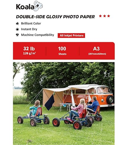 Papier Photo Double Face Mat KOALA - A4 140g/m² - 100 Feuilles - Pour Imprimante Jet D'encre