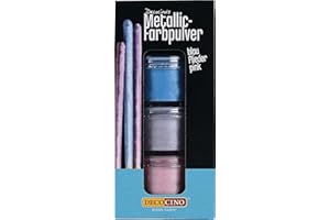 ‎DECOCINO DECOCINO Metallic-Farbpulver Pastell (3x2g) – Blau, Flieder & Pink - Lebensmittelfarbe-Puder – Fondant-taugliches Glitzer-Puder als Kuchen-Deko & Torten-Deko!