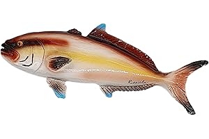 sicilia bedda - PESCI IN CERAMICA SICILIANA da Parete - Prodotti Artigianali realizzati a Mano (19x8, Ricciola)