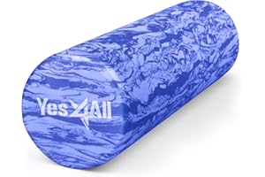 Yes4All EVA Foam Roller - Rouleau Musculaire Ultra Léger de Densité Moyenne 30/45/61/91 CM de Long Pour le Dos, les Jambes, les Séances D'Entraînement, Gym, Pilates, Fitness, Yoga
