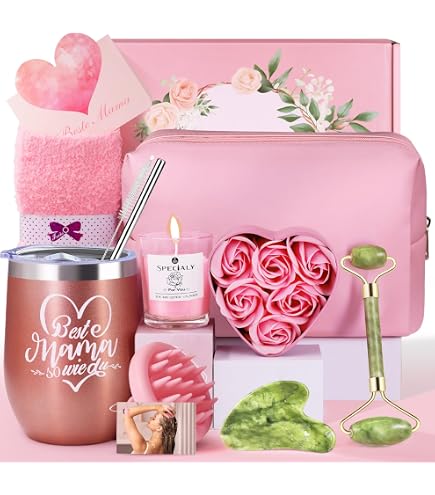 Geschenkset Für Mama – In Lila, Mit 12 Oz Edelstahl-Becher, Kuscheldecke, Duftkerze & Mehr