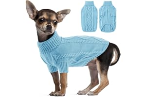 ALAGIRLS Zimowy klasyczny sweter z golfem, ubranie dla szczeniaków, miękki sweter dla zwierząt domowych, kostium sweter dla szczeniaków, ubranie, na święta Bożego Narodzenia, ubranie dla zwierząt