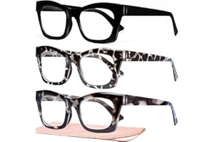 CCVOO Reading Glasses Women - Lightweight Readers with 99% Blue Light Blocking - UV 400 Cheaters Spring Hinge