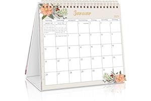 ‎SKYDUE SKYDUE Tischkalender 2026,15 Monate (10/2025 – 12/2026), Tischkalender Zum Aufstellen, Monatskalender, Kalender Schuljahr (Blütenbegleiter)