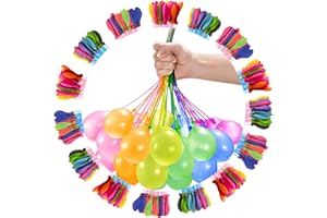 OUOQI 555pcs Reutilizables Globos de Agua, Globos de Agua de Fácil Llenado, Bombas de Agua con Cierre Automático, Aplica a Fiesta en la Playa Aire Libre Jardín