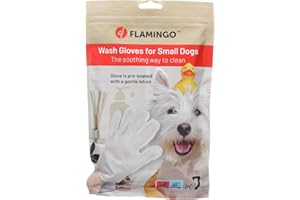 FLAMINGO Gant de Toilette pour Chien S Propy Imbibé