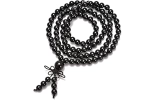 AD Beads 6mm Natural Healing Gemstones Buddhist 108 Prayer Mala Stretchy Bracelet Necklace