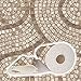 Produktbild Weichschaummatte Badvorleger Bodenbelag Badläufer Antirutsch 130x700cm Mosaik Steine Beige Braun