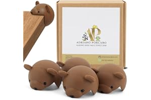 ‎ADRIANO PORCARO AP I Kantenschutz Baby I Selbstklebend 3M Klebestreifen I 4 Stück - Tisch Eckenschutz für Kinder I Tier Design - Frosch/Bär/Katze/Küken - Kantenschutz für Möbel - Rückstandslos entfernbar - Bär