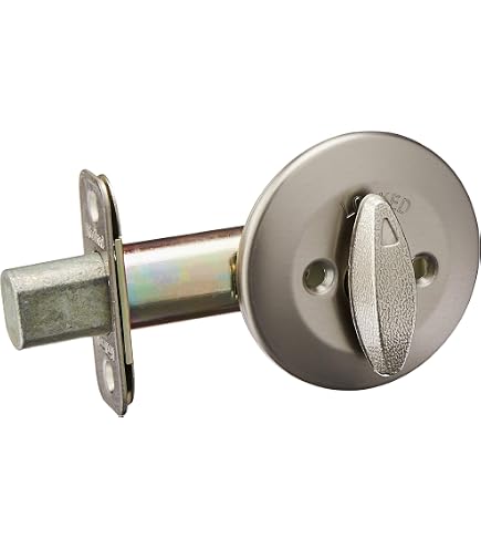 Keyed Entry Door Deadbolt With Twist-Knob Interior - Oil Rubbed Bronze, Adjustable Latch, Fits Standard Doors