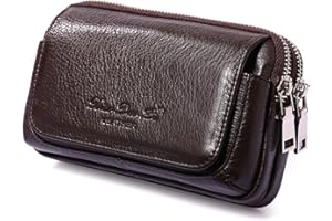 Xieben Leather Phone Belt Holster Marsupio Marsupio Per Uomo Donna Travel Outdoor Camping Cellulare Loop Pouch Bum Marsupio Marsupio Portafoglio Per iPhone 8/7 Plus Note 8 S8 Edge Plus