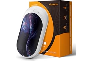 OCOOPA Calentador de Manos Recargable, Portable Reutilizable Electrico Calienta Manos 5200mAh, Calefactor a Bateria USB Power Bank Calor 35-55°C, Regalos para Raynauds, Golf, Camping, Senderismo