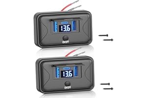 72W Presa USB 12 V da Pannello, Qidoe 12V/24V Doppio USB QC 3.0 e 36W PD Tipo-c Caricabatterie da Auto con Voltmetro e Interruttore ON/OFF Presa di Ricarica Rapida per SamSung, Iphone, GPS, iPad