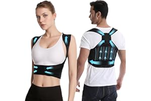 elestyle Rücken Geradehalter, Haltungskorrektur Damen und Herren, Back Posture Corrector Haltung Korrektur Gurt Atmungsaktive Rückengurt Schulter (L)