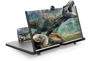 Boffett Handy vergrößerungsglas 18 Zoll, Bildschirm Lupe Handy, bildschirmlupe für Smartphones, für 3D Bildschirm Vergrößerungsglas für das Ansehen von Filmvideos, für alle Smartphones (Schwarz)