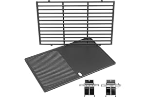 GFTIME Weber 7524 7524 75 cm Grille de cuisson en fonte et plaque de cuisson pour Weber Genesis E-310/320/330, S-310/320/330, CEP-310/320/330, S-310/320/330 528 et 20 cm. 1 pièce