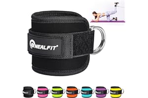 NEALFIT Ankle Strap for Cable Machine, Gym Ankle Cuff for Kickbacks, Leg Extensions, Glute Workouts, Booty Hip Abductors Exercise for Women and Men