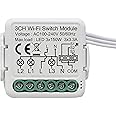 UanTii Tuya Wifi Smart Light Switch Module DIY Breaker 100-240V Supports 2 Way Control App Remote Control Works with Alexa and Google Home 3gang