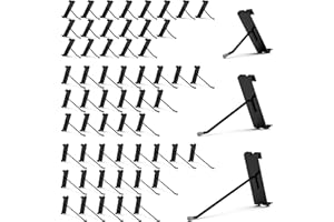 HUHOLE Schwarze Metall Gitter Haken - 60er Set, 20x 5cm, 20x 10cm, 20x 15cm Gitterwand Haken, Gitterwandhaken Für Werkzeugorganisation, Garage, Einzelhandelspräsentation