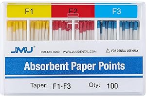 JMU Absorbent Paper Points, #F1-F3 Assorted, 100pcs/Pack