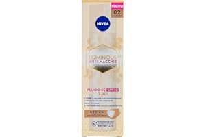‎NIVEA NIVEA Luminous630 Fluid CC Cream SPF 30 3-in-1 Medium 40 ml, getönte Gesichtscreme mit verkapselten Pigmenten und Dreifachwirkung, Anti-Flecken-Gesichtscreme mit Hyaluronsäure und Thiamidol