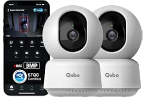 Qubo Smart 360° 3MP [2K] Wi-Fi Security Camera [2026 Edition] by Hero Group | Indoor CCTV Cam for Home | STQC Certified | AI Person Detection | Color Night Vision | SD&Cloud Storage (Pack of 2)