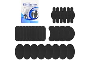 Kimihome Moleskin para ampollas, 26 unidades de molesquín para pies, almohadillas adhesivas para prevenir ampollas y aliviar el dolor - Negro con 4 formas